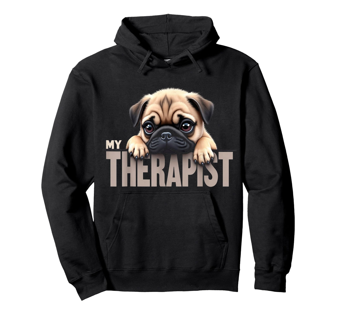 Funny Puppy My Therapist Pug Dog T-Shirt