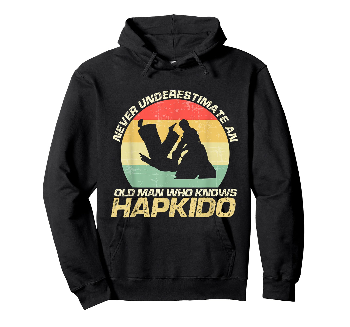 Mens Never Underestimate An Old Man Who Knows Hapkido T-Shirt