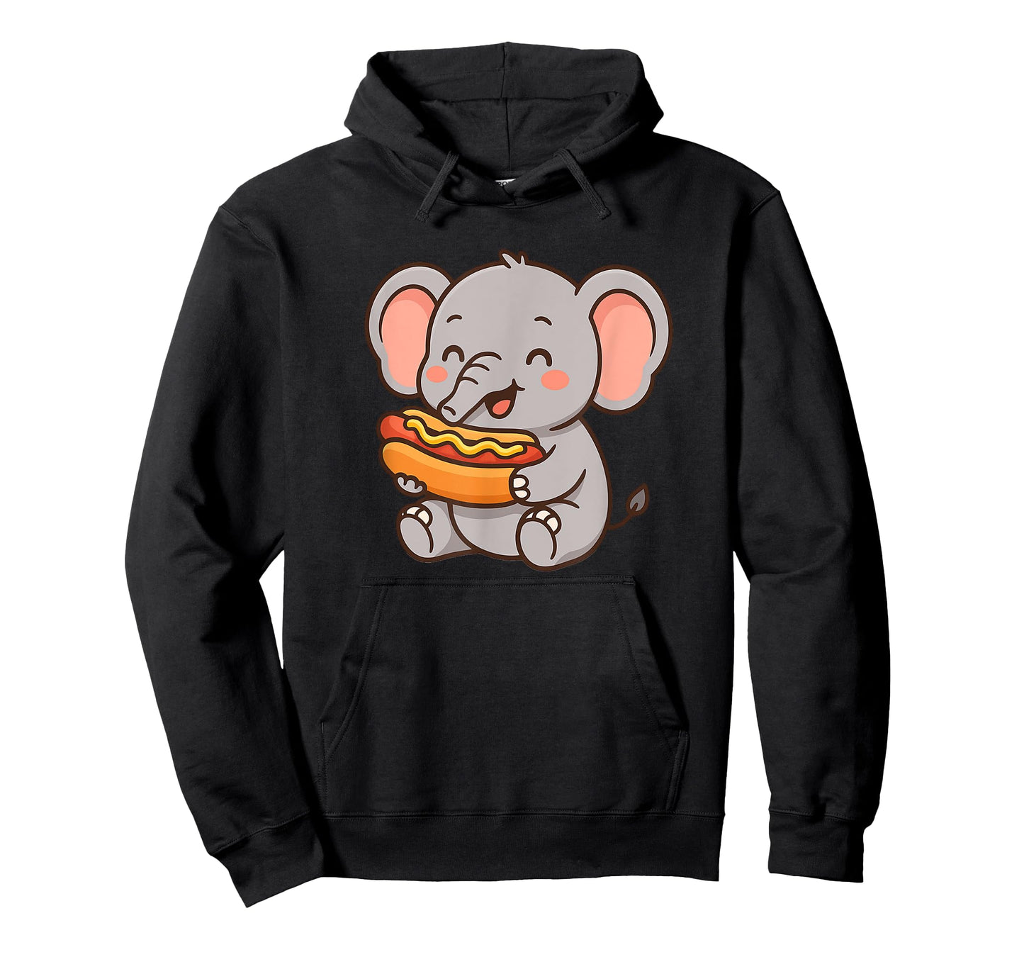 Elephant Eating Hot Dog Shirt Cute Elephant Hot Dog T-Shirt for Men Women Kids