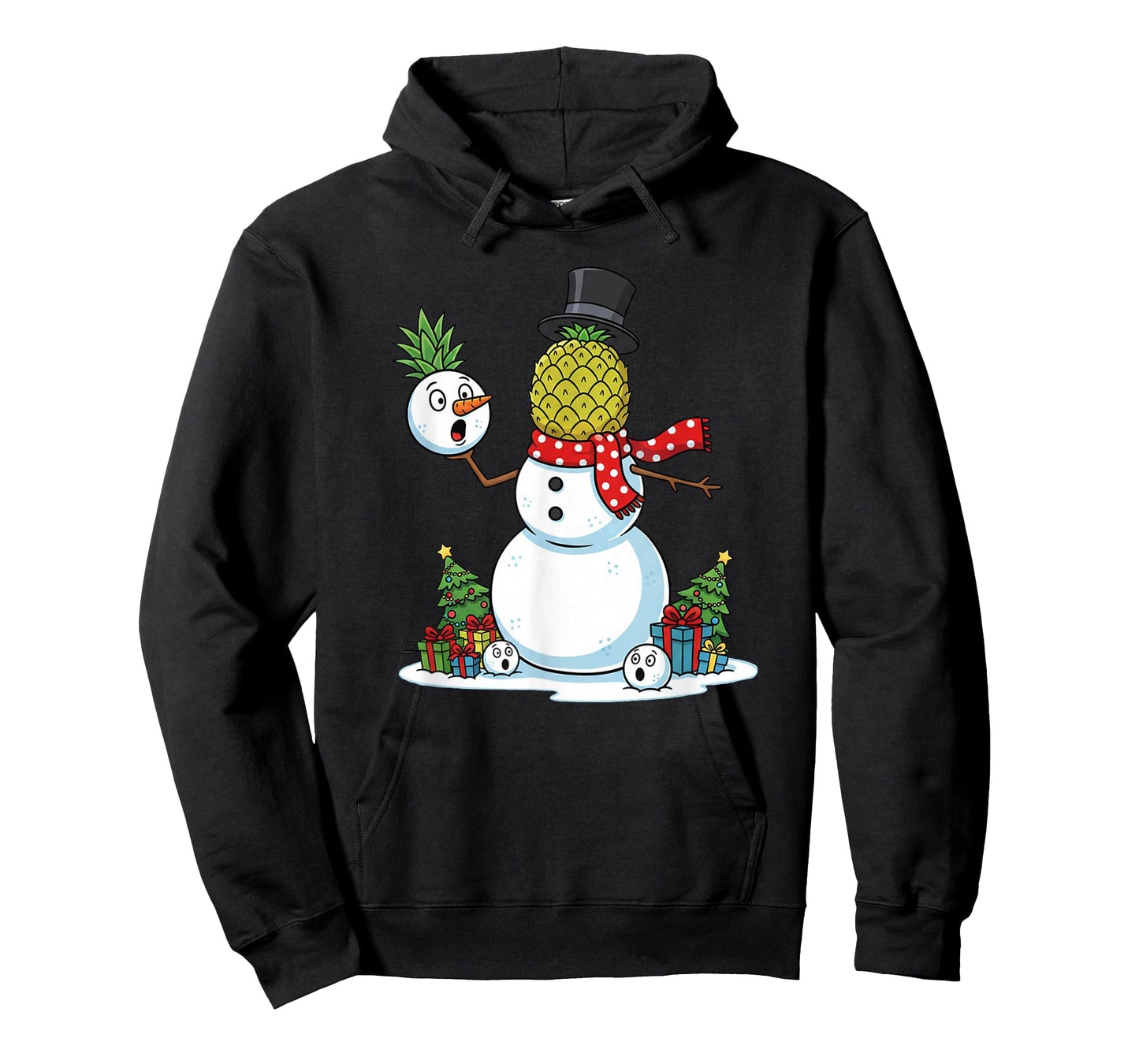 Funny Christmas Pineapple Snowman Xmas Mens Womens Kids T-Shirt