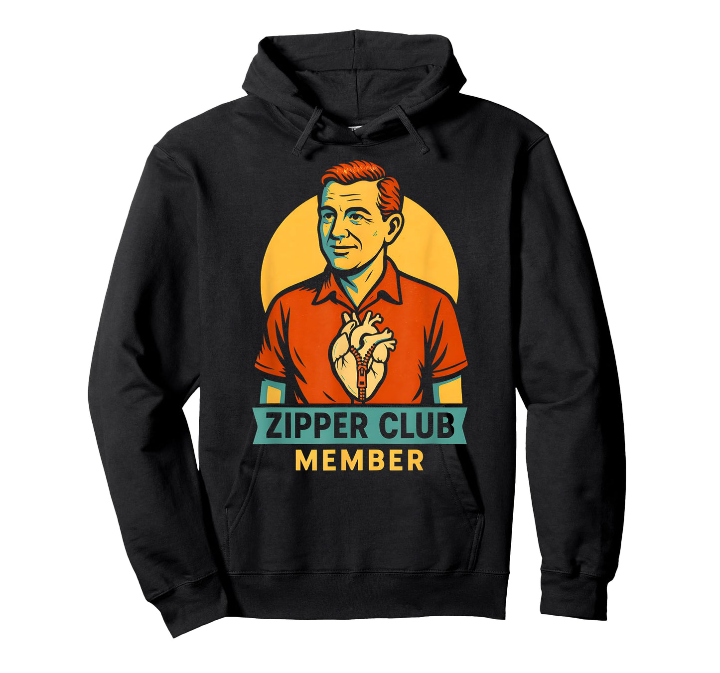 Heart Surgery Zipper Club Member Fun Mens Get Well T-Shirt