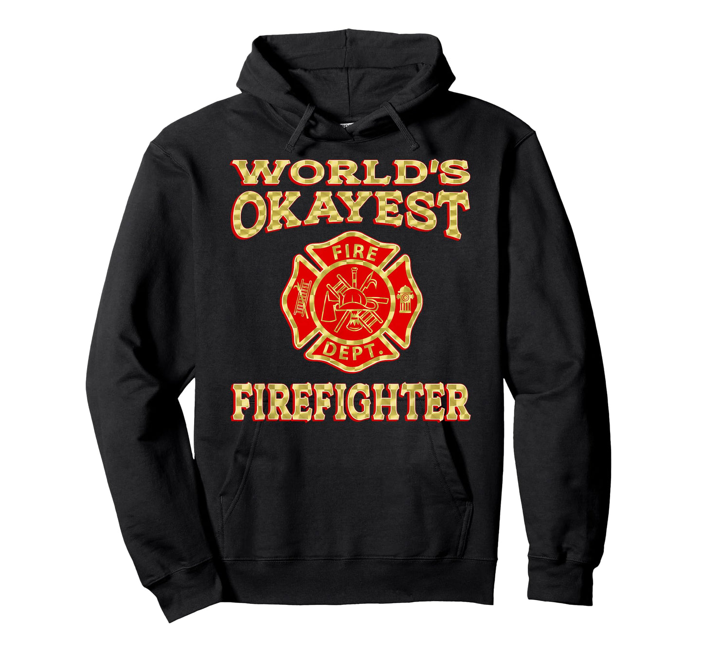WORLDS OKAYEST FIREFIGHTER Fireman funny firefighter gift T-Shirt