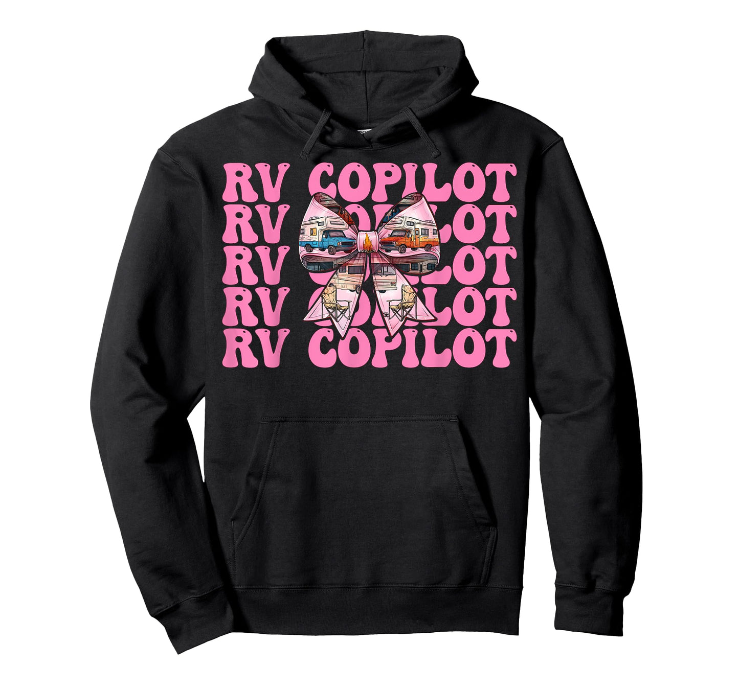 RV Copilot RV Camping Camper Motorhome Girl Mom Coquette Bow T-Shirt