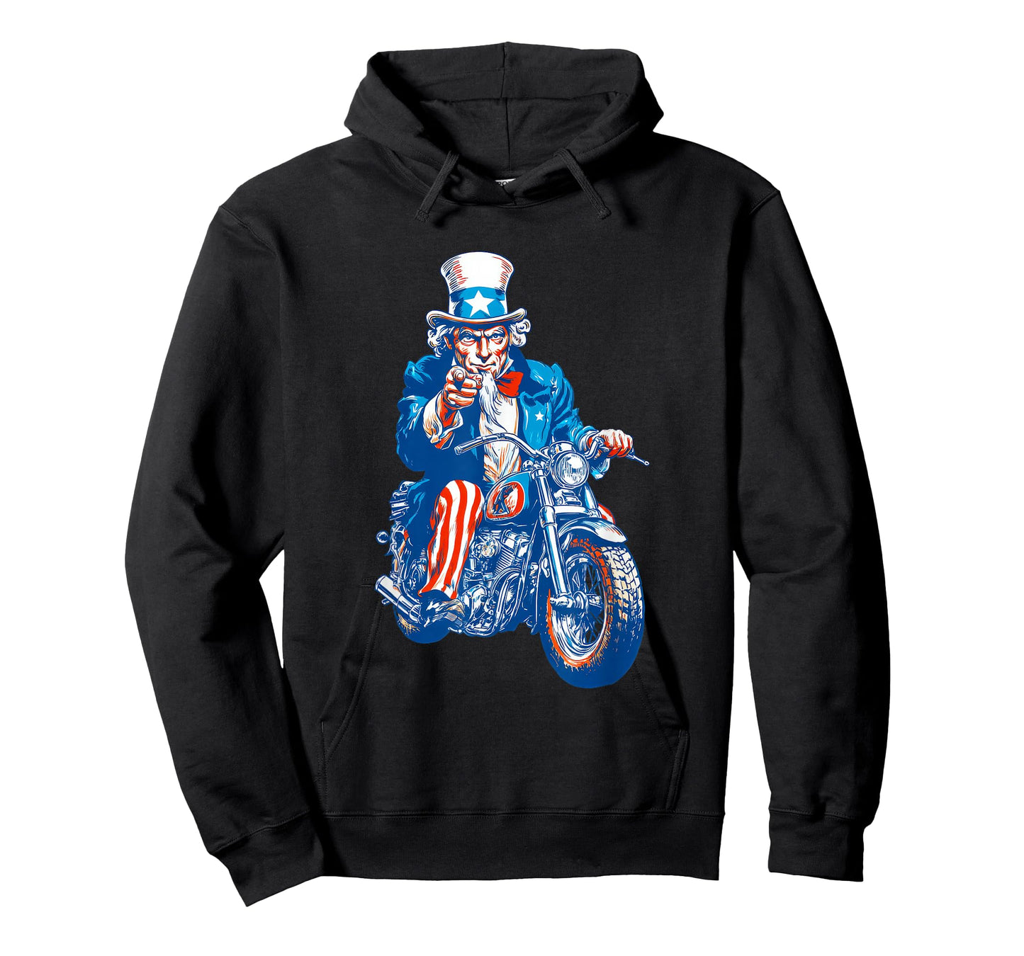 Awesome America Uncle with Motorbike for Sam and Motorcycle T-Shirt