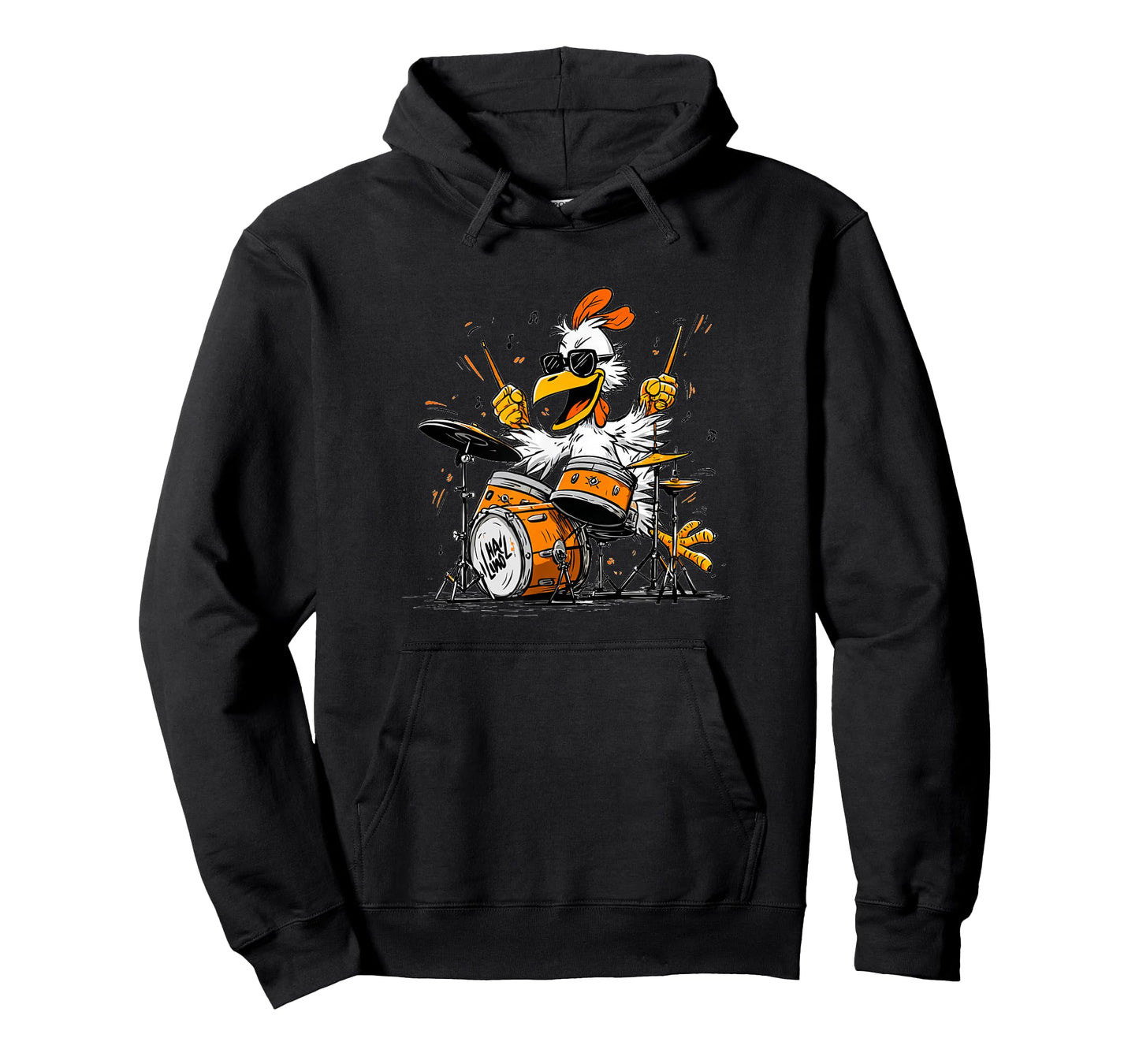 Cool Rock Chicken with Drums for Awesome Drummer T-Shirt