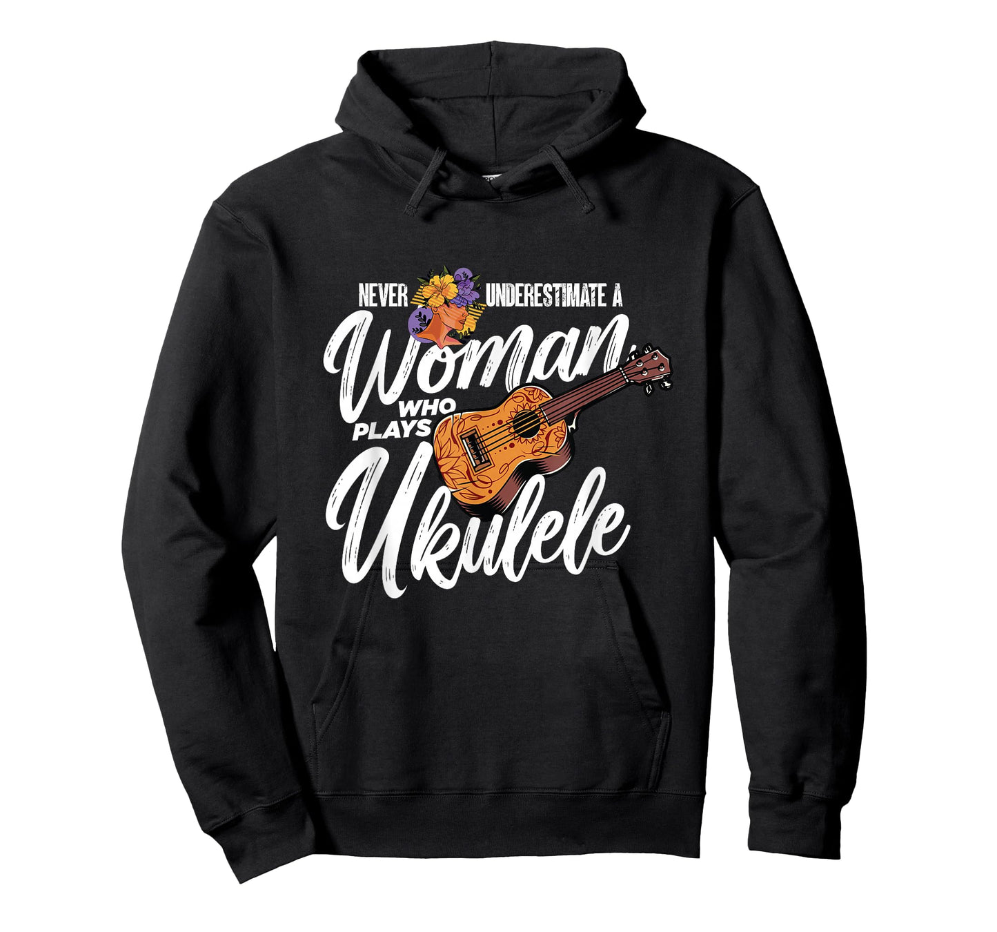 Never Underestimate A Woman Who Plays Ukulele | Uke Player T-Shirt
