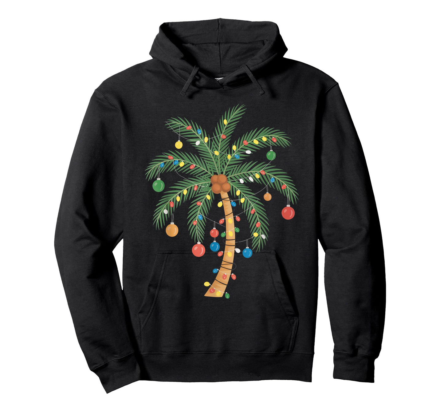 Christmas Palm Tree Lights Tropical Holiday Island T-Shirt