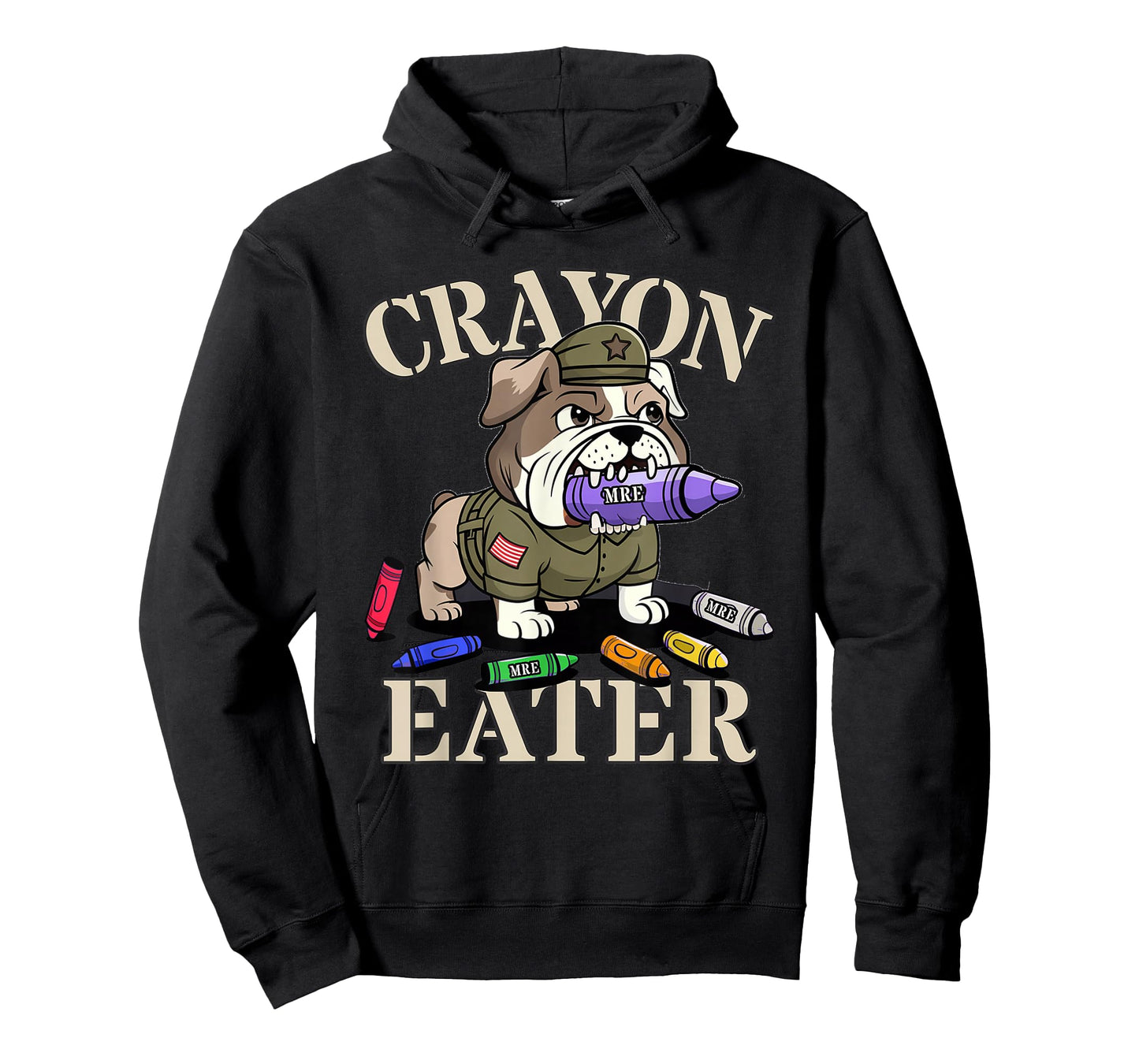 Sarcastic Crayon Eater Bulldog Officer Squad Military Corps T-Shirt