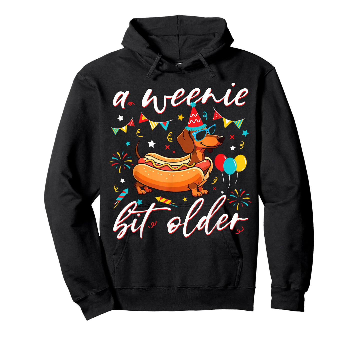 A Weenie Bit Older Funny Dachshund Hot Dog Birthday Party T-Shirt