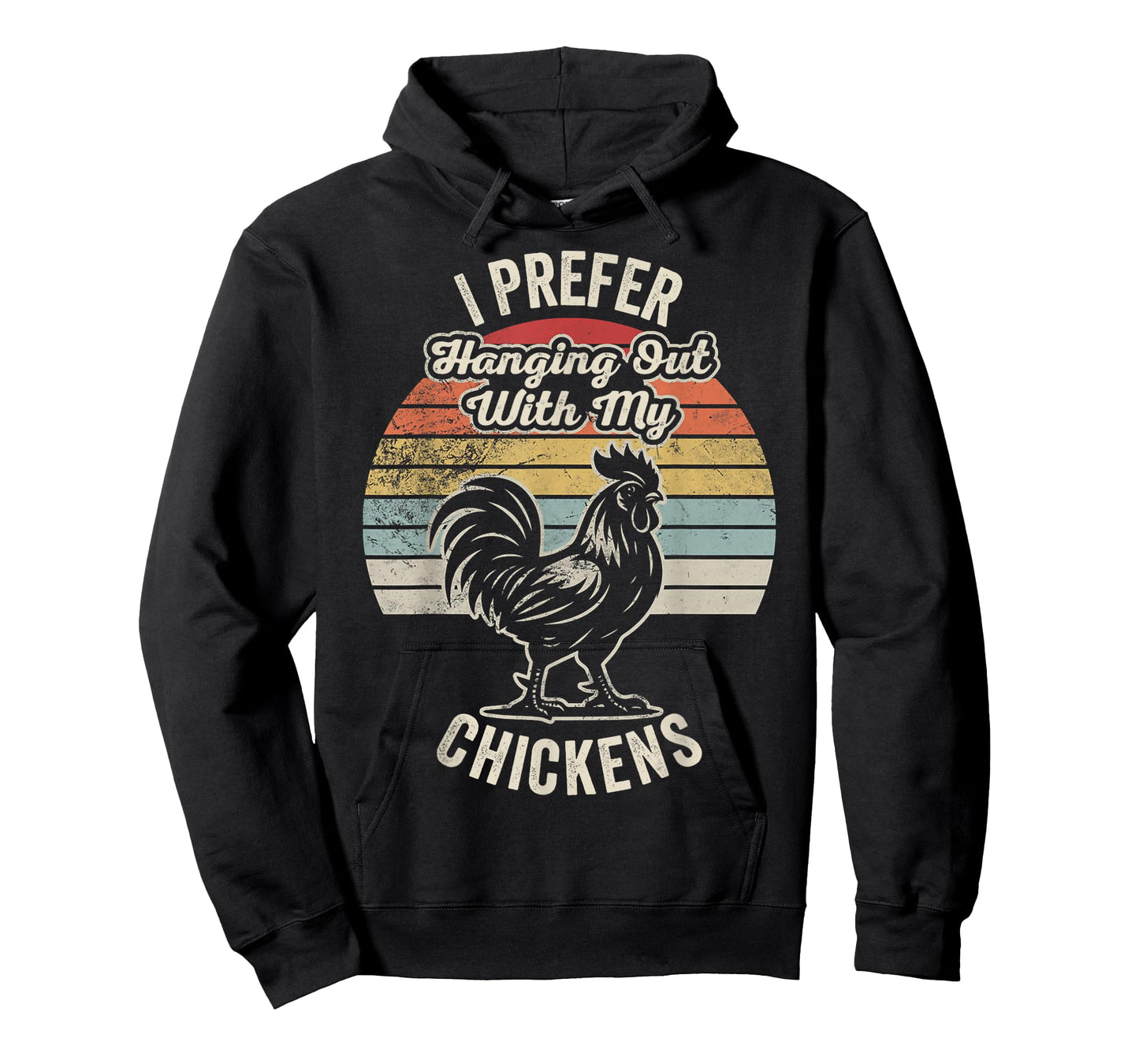 I Prefer Hanging Out with My Chickens Retro T-Shirt