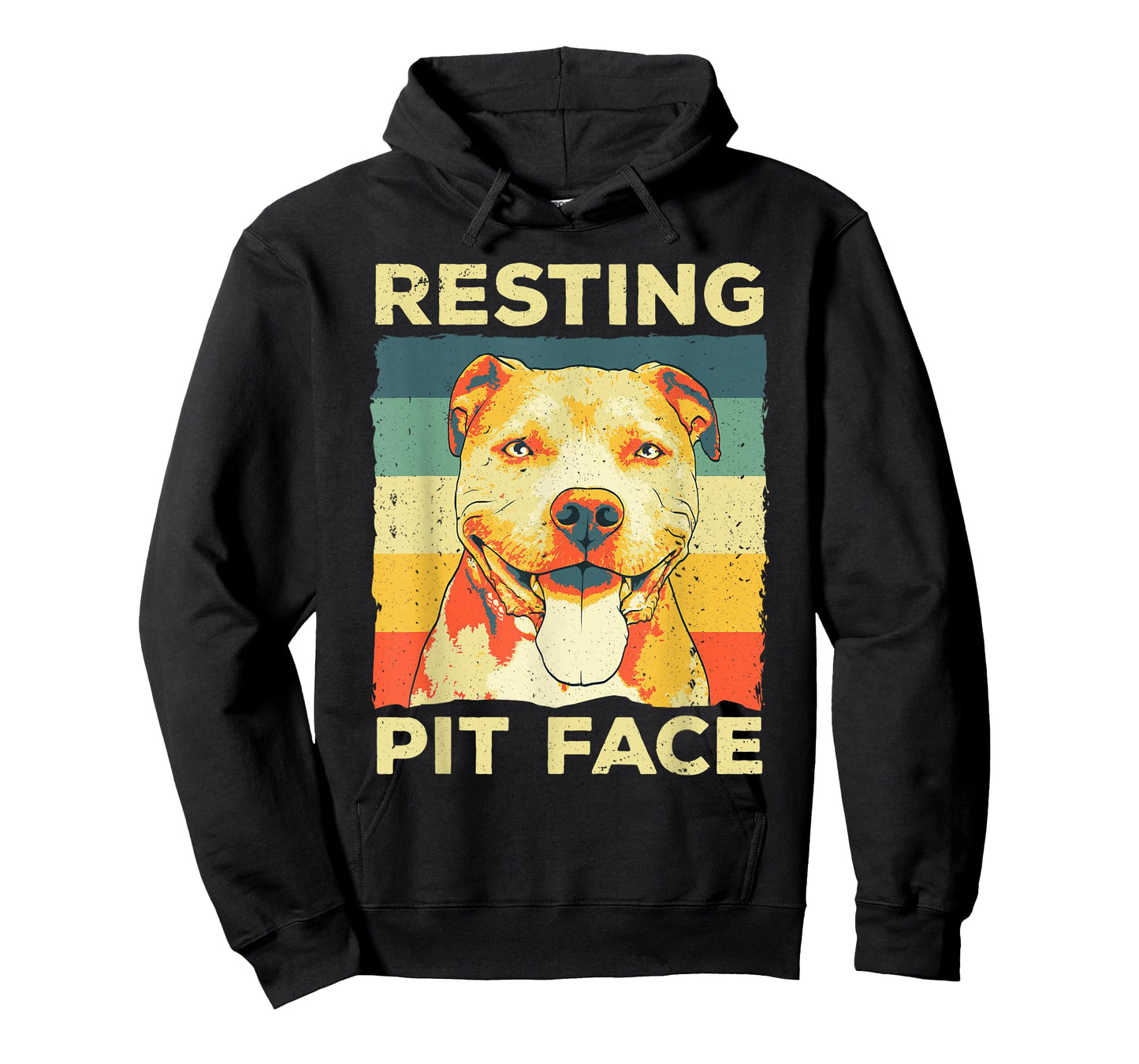 Funny Pitbull Resting Pit Face Art Men Women Pitbull Owner T-Shirt