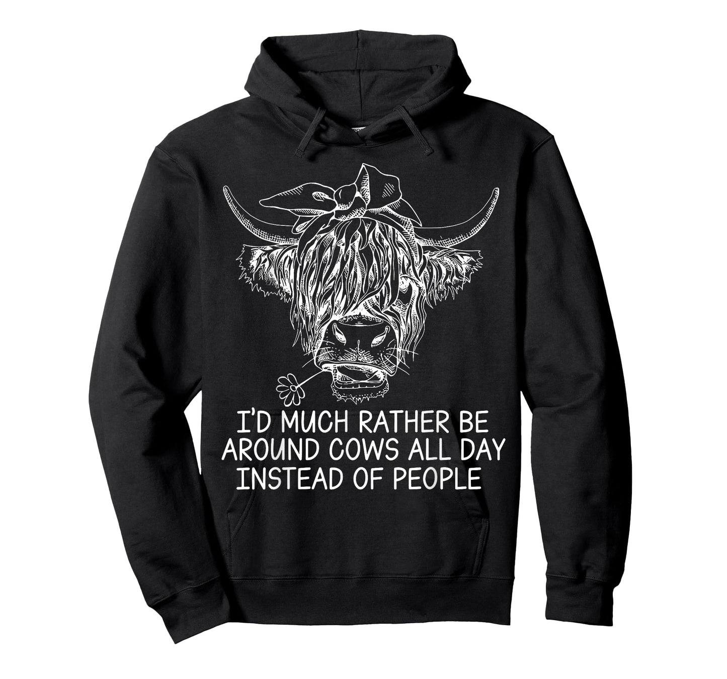 I'd Much Rather Be Around Cows All Day Instead Of People T-Shirt