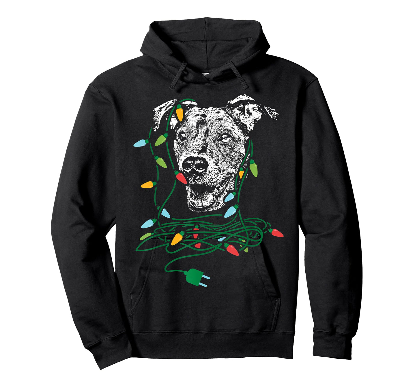 Christmas Lights Catahoula Leopard Dog Dog Lover T-Shirt