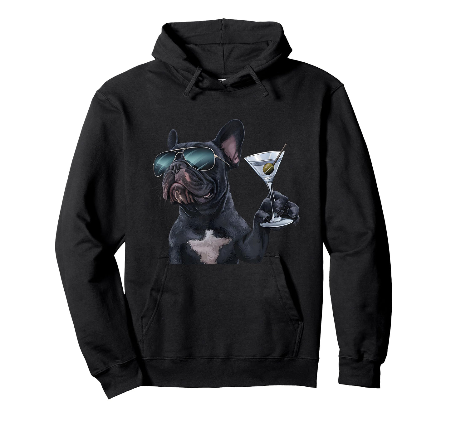 French Bulldog Drinking Martini T-Shirt