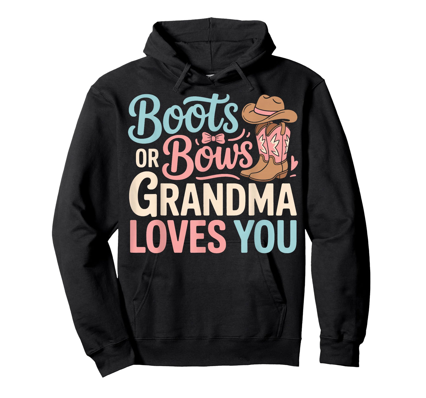 Boots Or Bows Grandma Loves You Country Reveal Baby Family T-Shirt