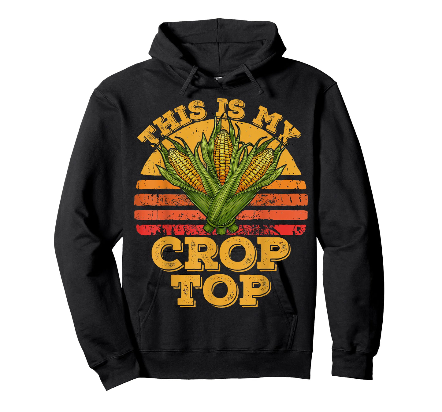 This Is My Crop Top Funny Farmer Farming Corn Lover Retro T-Shirt