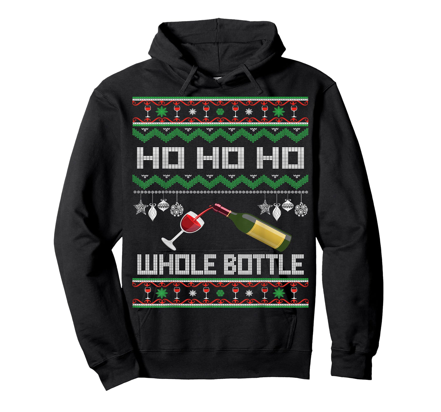 Wine Ugly Christmas Sweater Funny Alcohol Xmas Sweater Gift T-Shirt