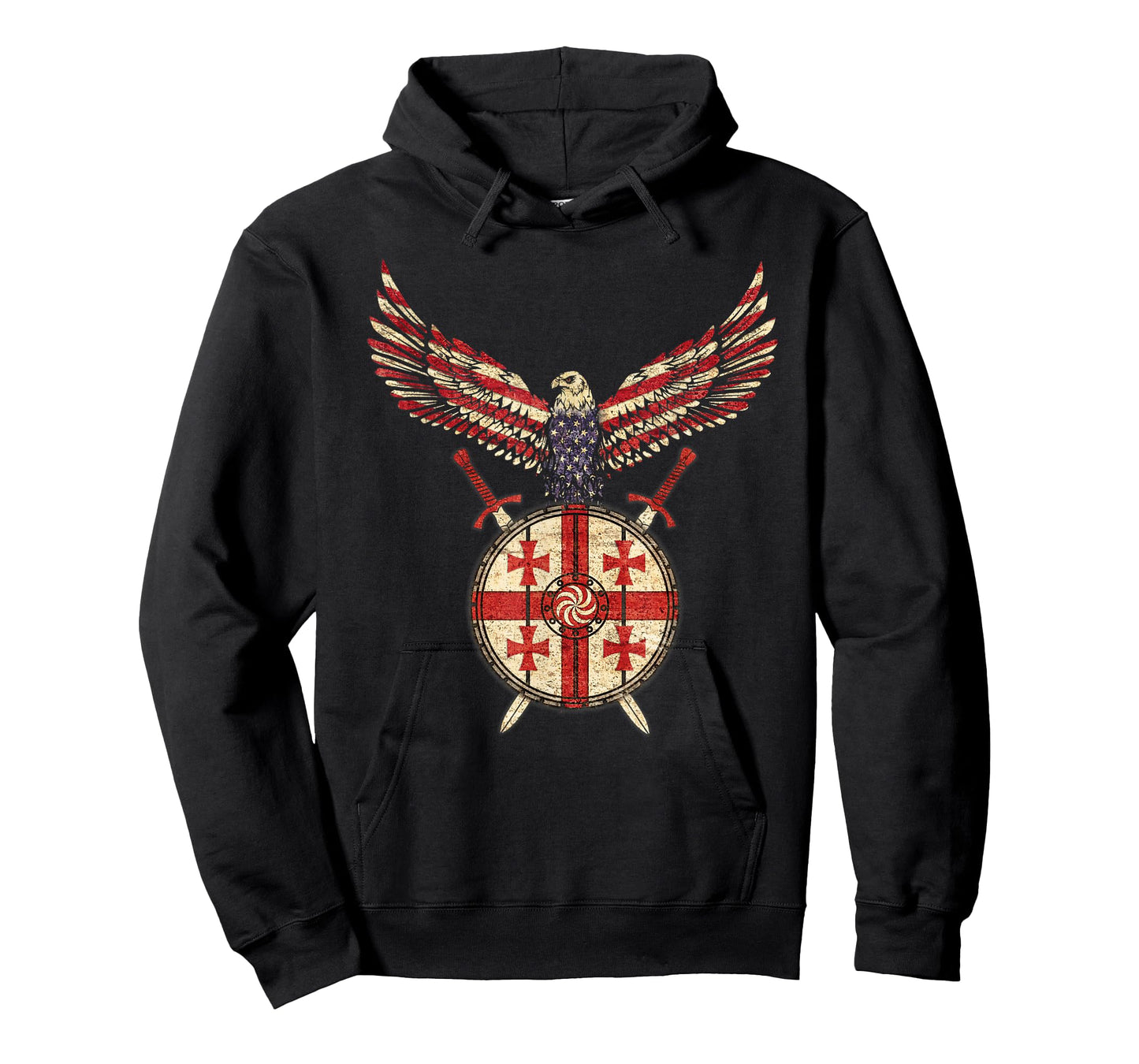 Flag of USA and Georgia, Georgian American T-Shirt