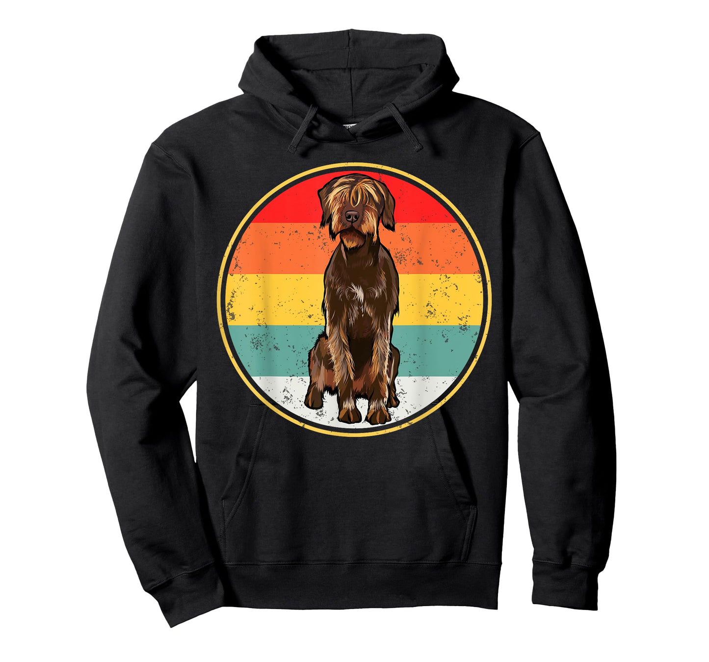 Vintage Retro Sunset Wirehaired Pointing Griffon Dog T-Shirt for Men Women
