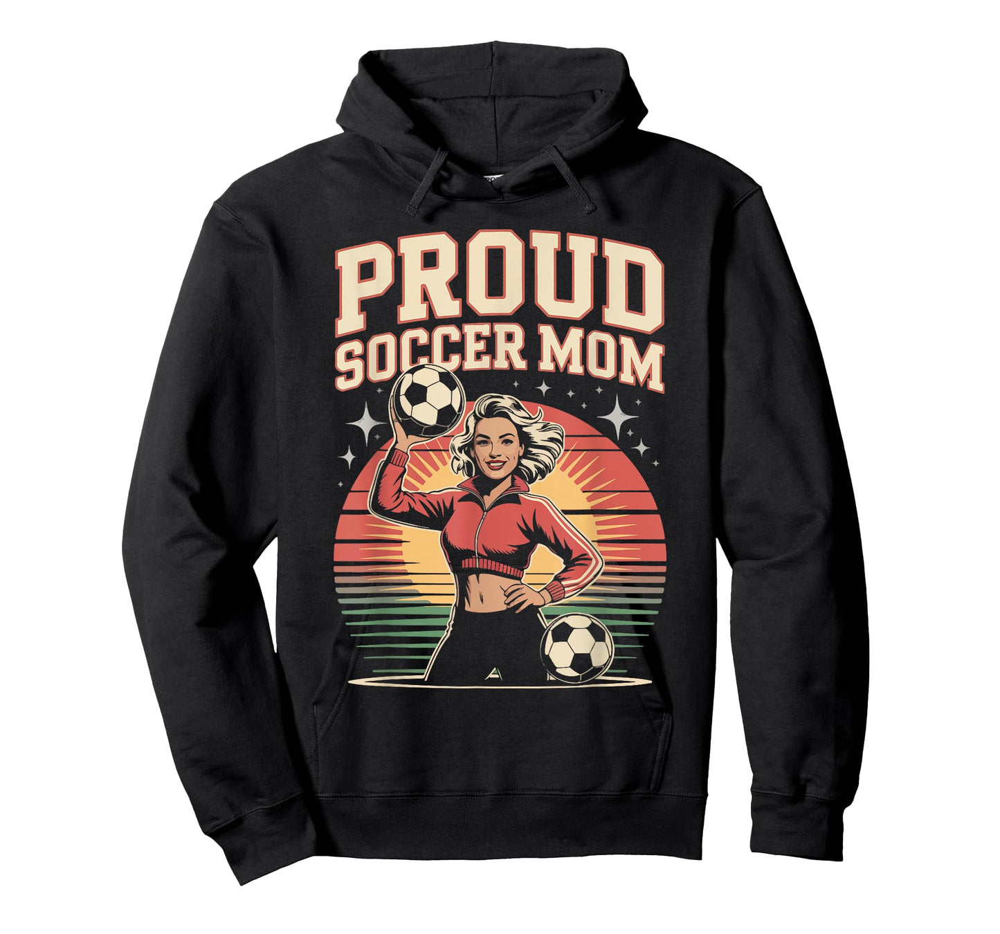 Proud Soccer Mom Retro Sunset Vibes T-Shirt