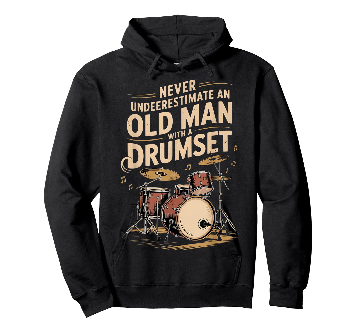 Never Underestimate An Old Man With A Drum Set Drums Drummer T-Shirt