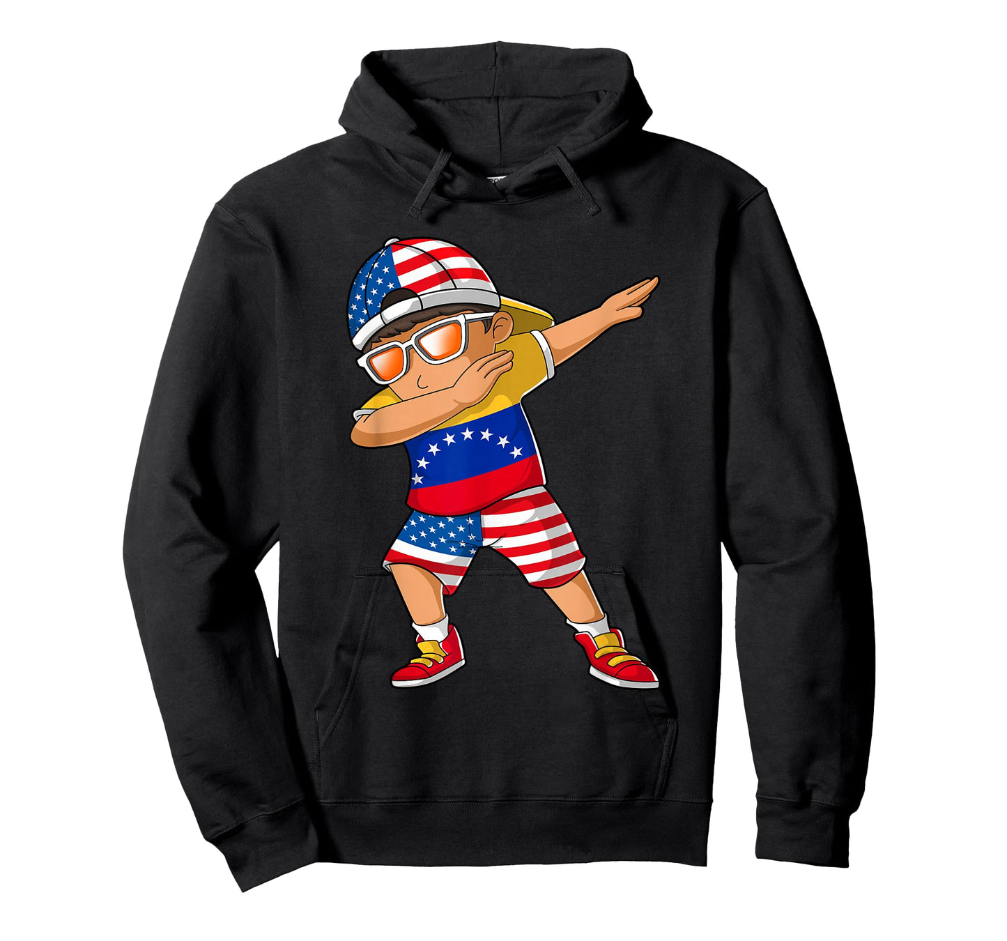 Half American Half Venezuelan Boy Kid Venezuela Flag T-Shirt