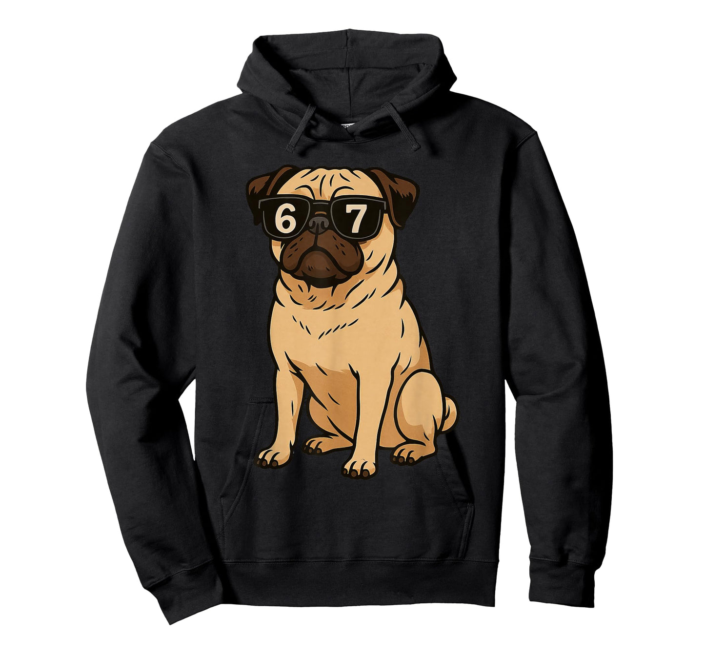 Funny Dog Pug Sunglasses 67 Six Seven Meme T-Shirt