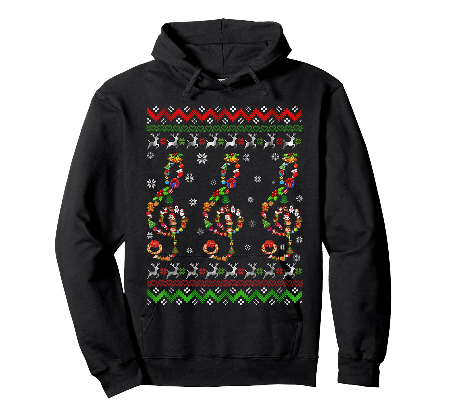 Music Note Christmas Ugly Sweater Musical Teacher T-Shirt