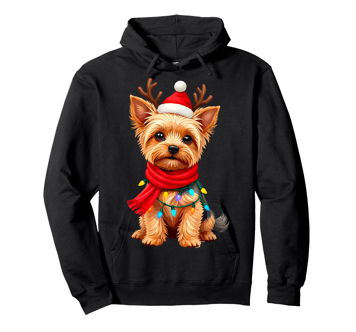Yorkshire Terrier Santa Reindeer Christmas Yorkie Dog Lover T-Shirt for Men Women Kids