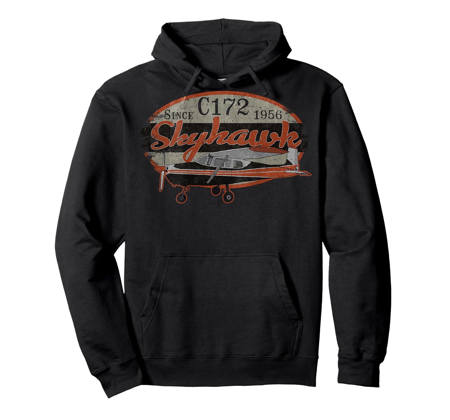 172 Skyhawk Vintage Retro Airplane Flying Pilot | Back Print T-Shirt