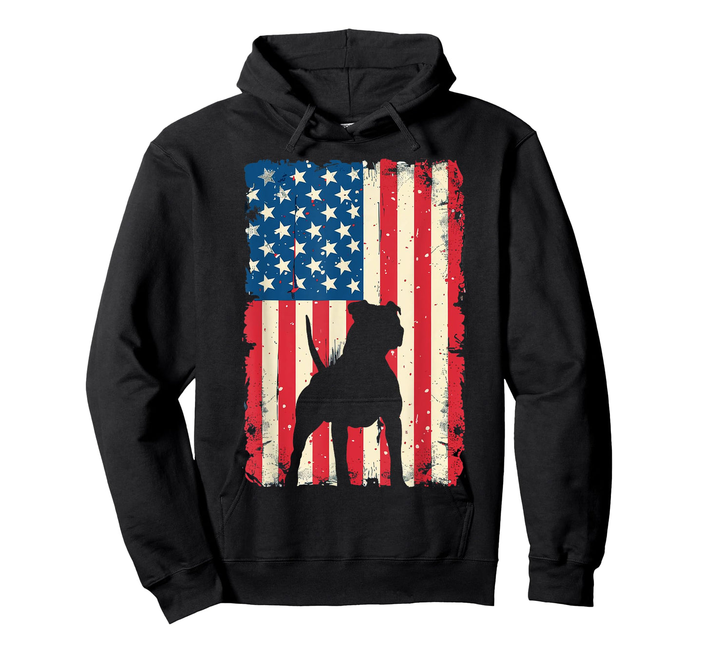 Patriotic Pitbull Dog Lover 4th of July USA American Flag T-Shirt for Men Women Kids