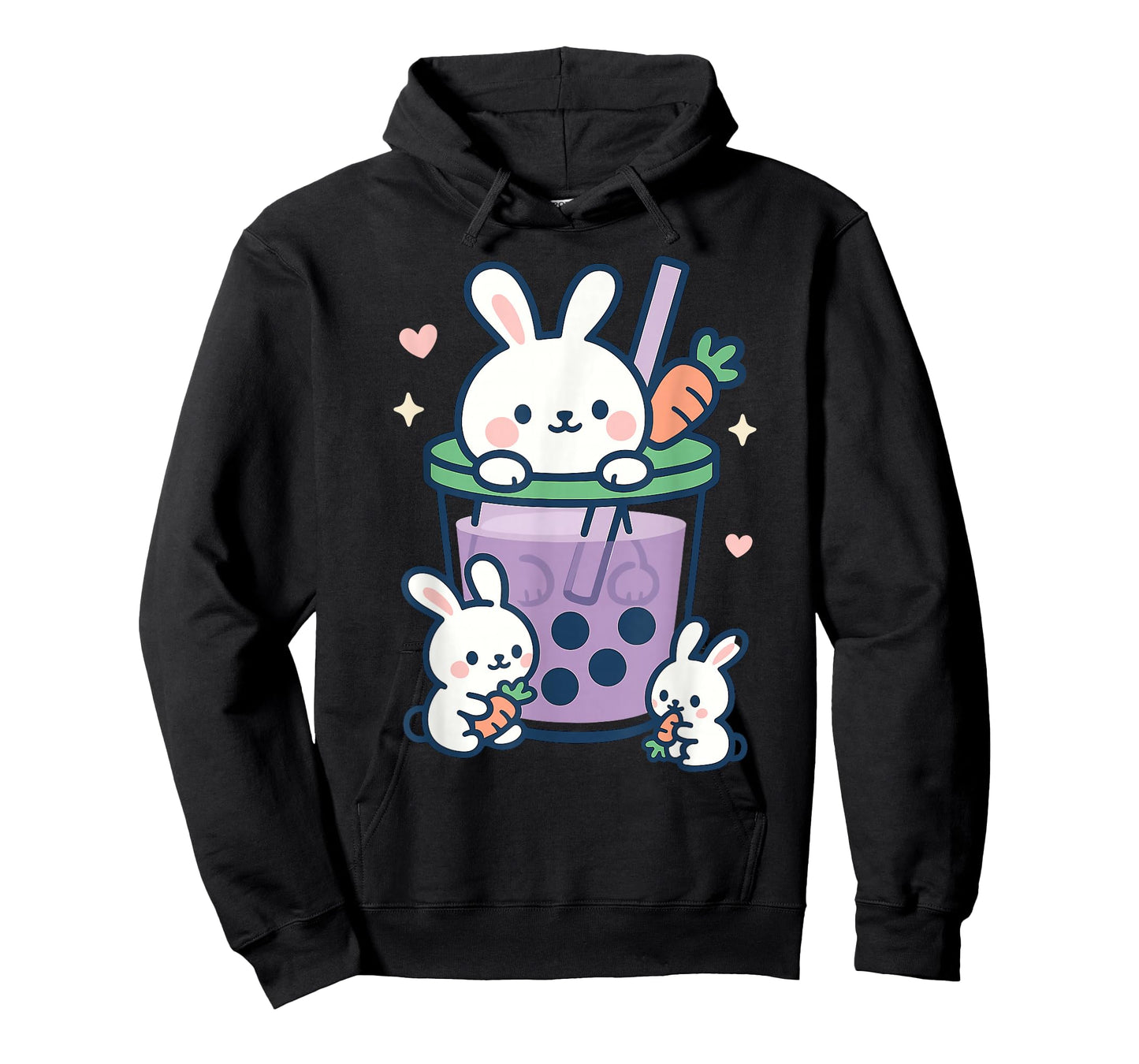 Kawaii Bubble Tea Cute Rabbit Bunny Family Bunnies T-Shirt