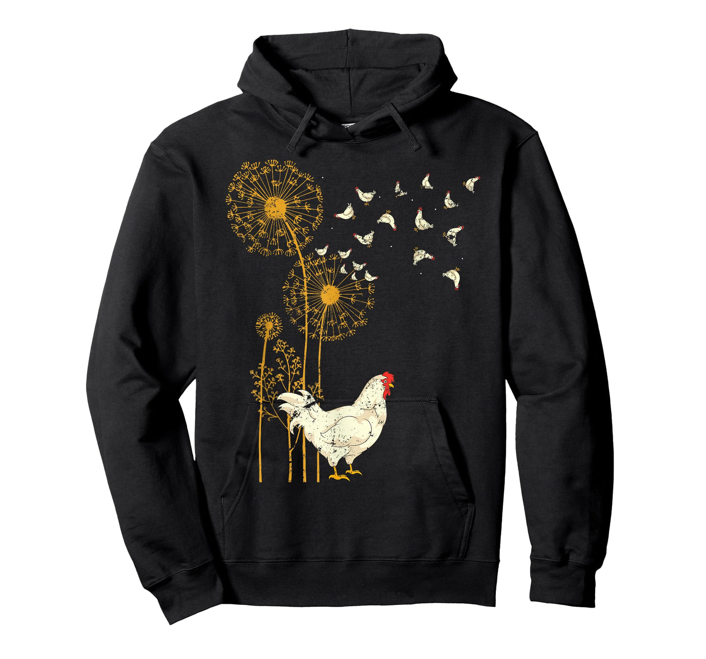 Farmer Poultry Bird Flower Farm Animal Dandelion Chicken T-Shirt
