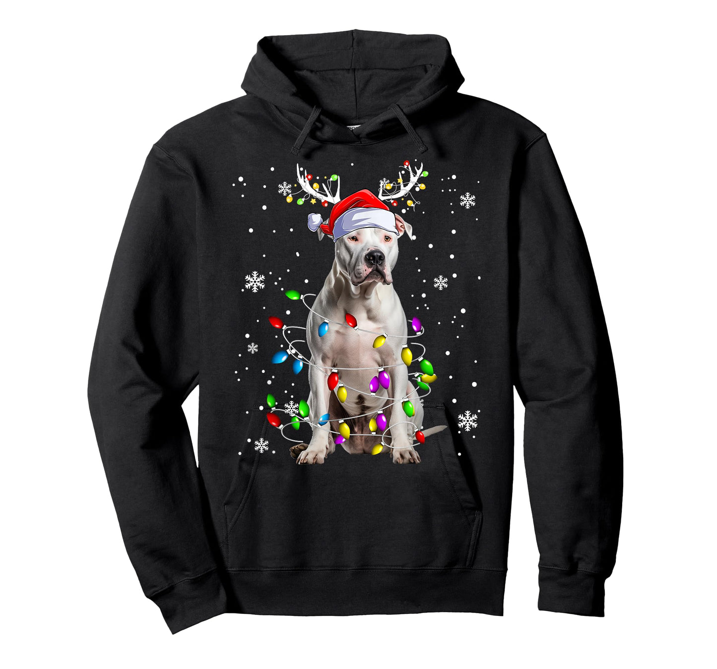 Pitbull Doggy funny Christmas Pitbull dog Reindeer T-Shirt for Men Women Kids