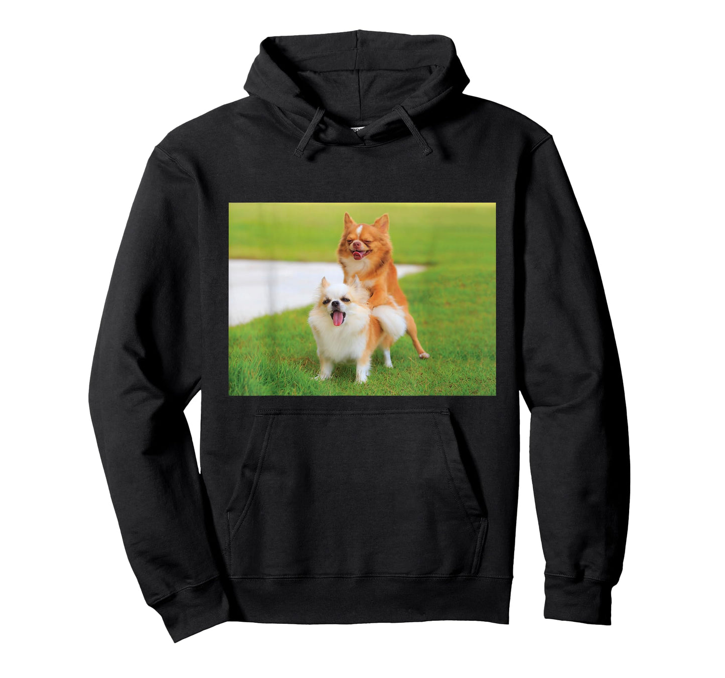 Fun Two Dogs Humping Chihuahua Pet Owner Humor Dog Lover T-Shirt