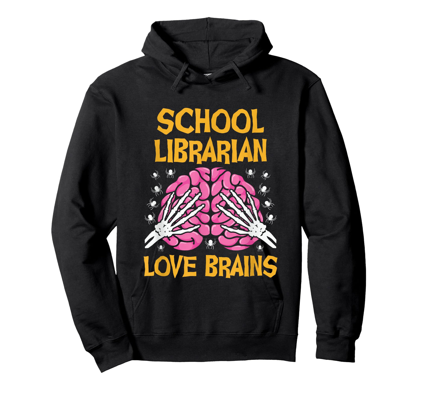 School Librarian Love Brains Funny Halloween School T-Shirt