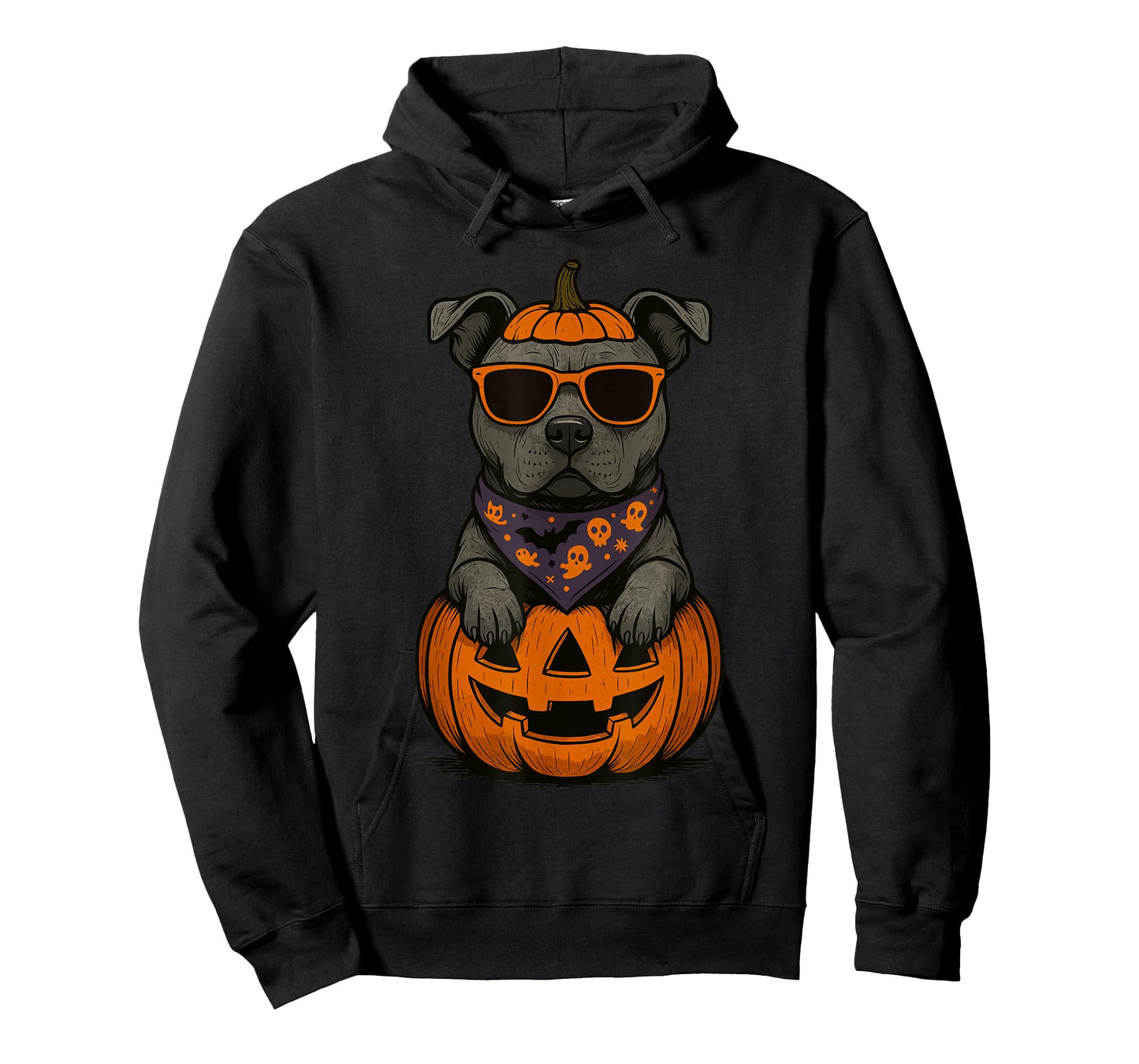 Spooky Pit Bull Pumpkin Halloween Dog Lover T-Shirt