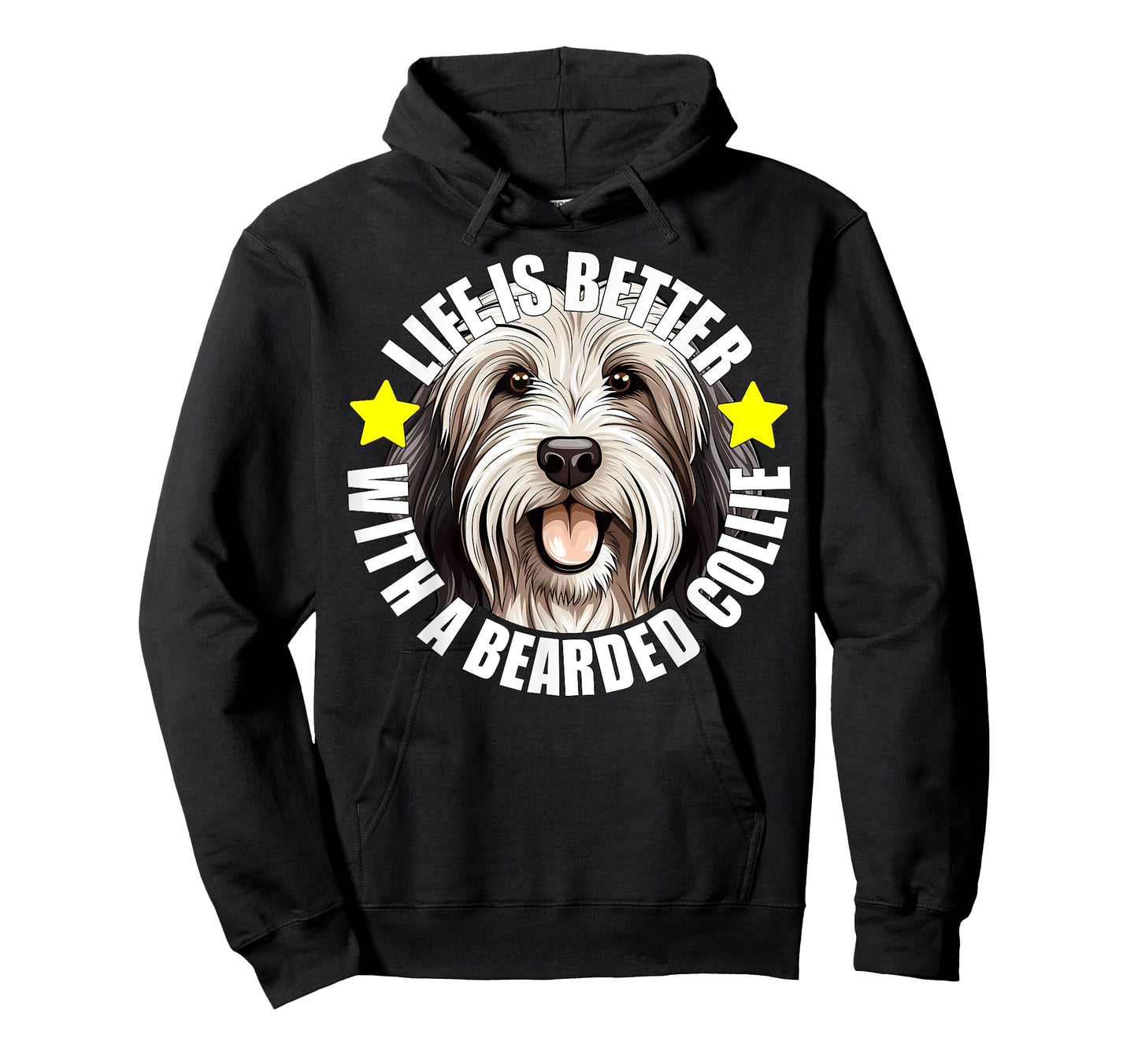 Life Is Better With a Bearded Collie Cute Puppy Dog Lover Men Women Girls Kids T-Shirt