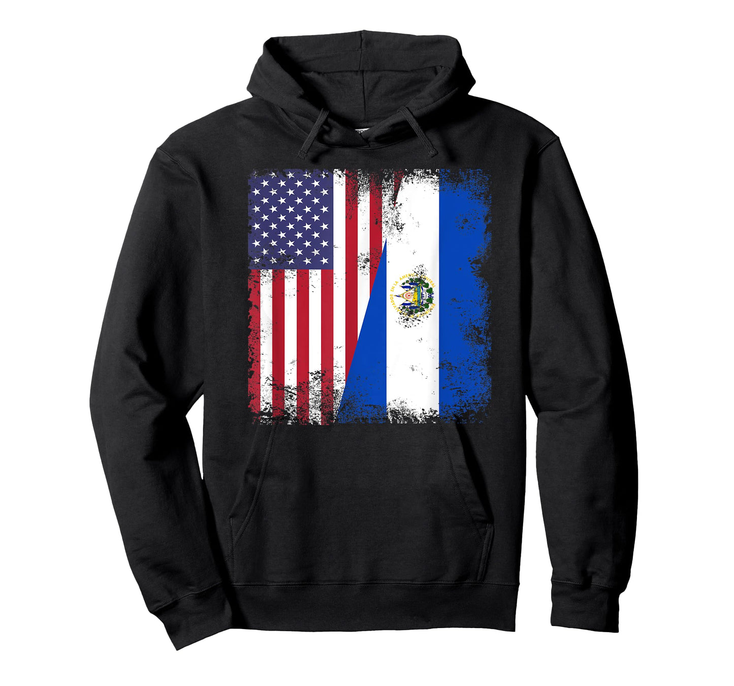 Half Salvadoran Flag T-Shirt | Vintage El Salvador USA Gift T-Shirt