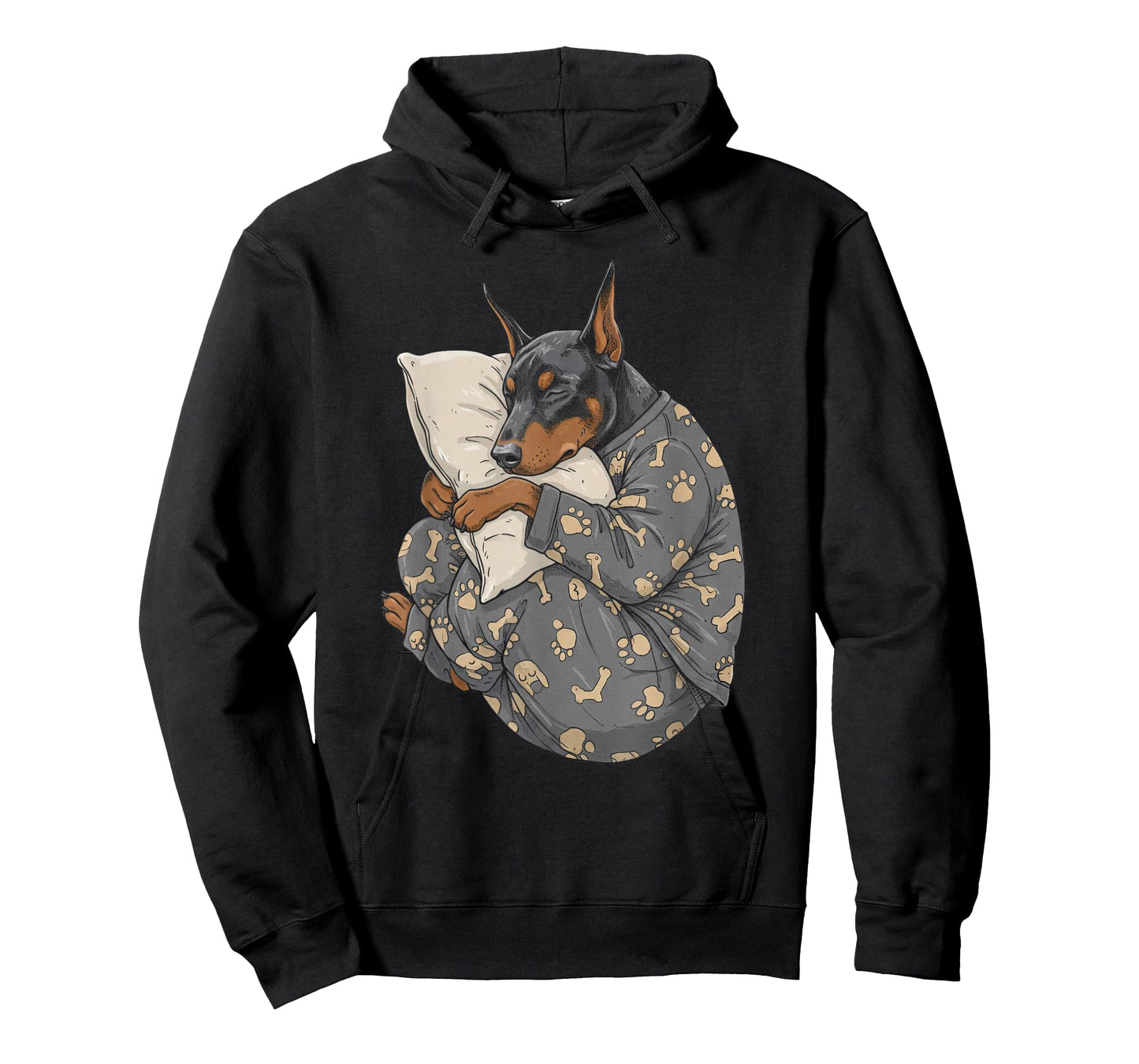 Funny Sleepy Doberman Pinscher Pajama Men Women Kids Dobie T-Shirt