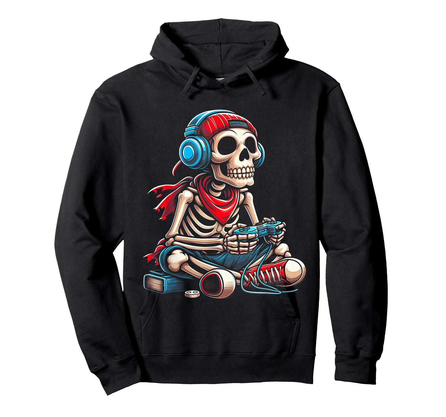 Halloween Skeleton Gamer Video Gaming Gamer E-Sport Player T-Shirt