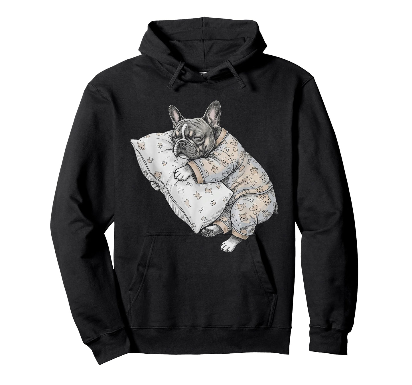 Funny Sleepy French Bulldog Frenchie Pajama Men Women Kids T-Shirt