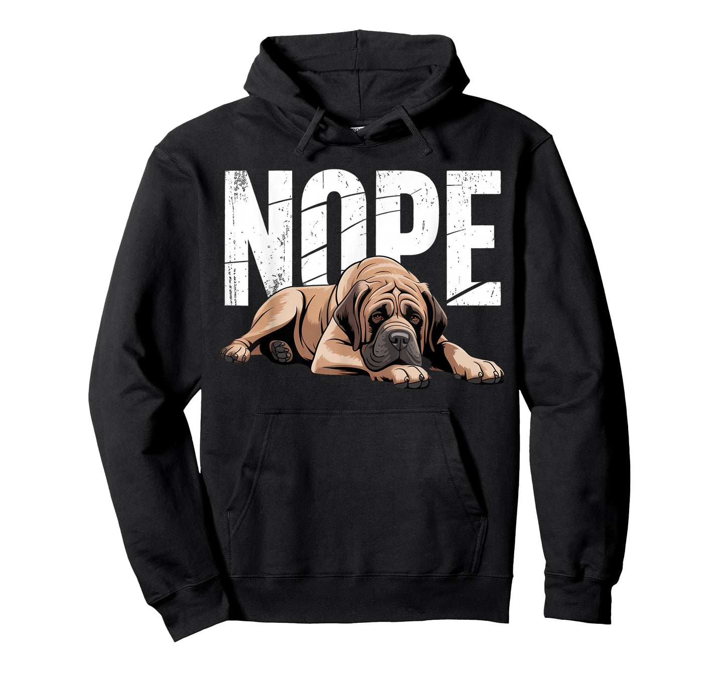 Nope English Mastiff Funny Lazy Pet Owner Dog Lover Humor T-Shirt