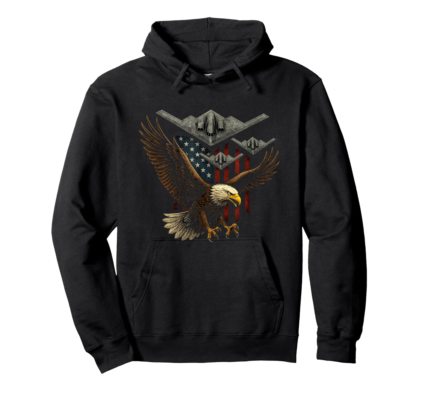 Patriotic Eagle B2 Stealth Bombers American Flag 4th of July T-Shirt