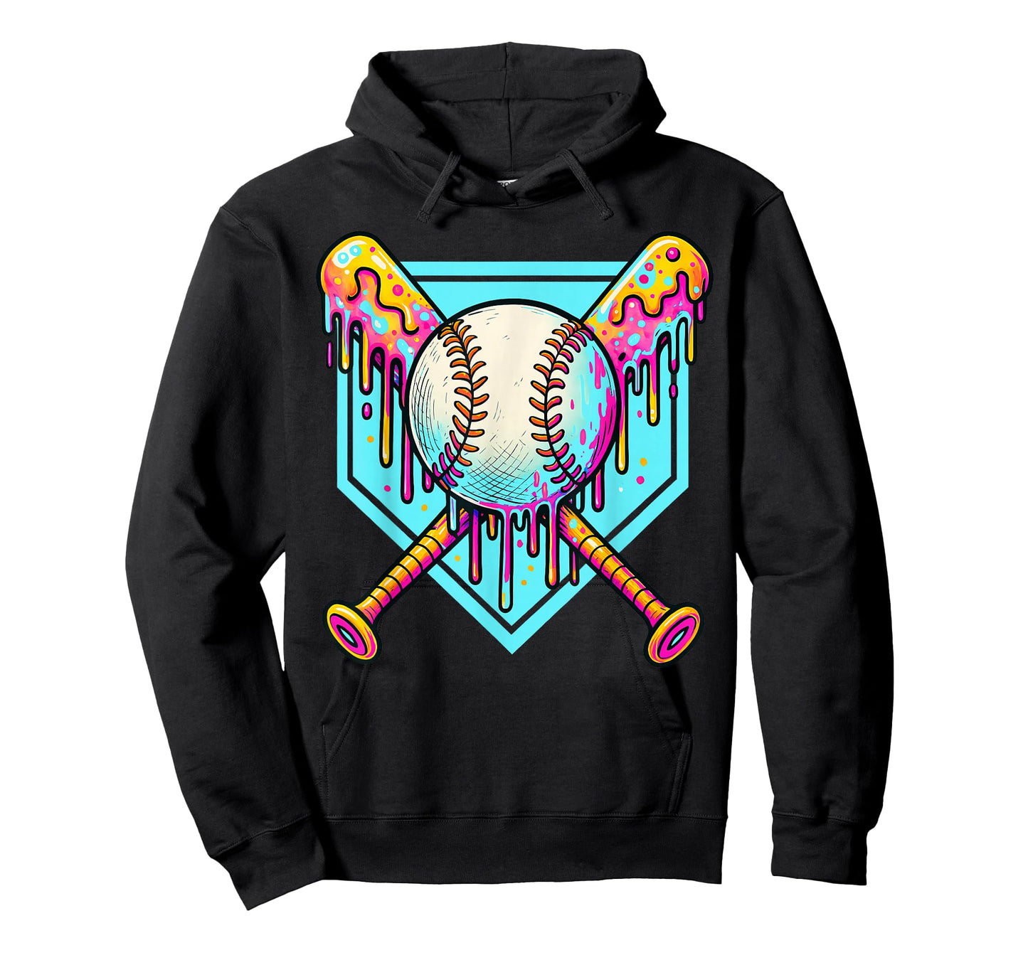 Baseball Drip For Boys Ice Cream Drip Youth Boys Baseball T-Shirt