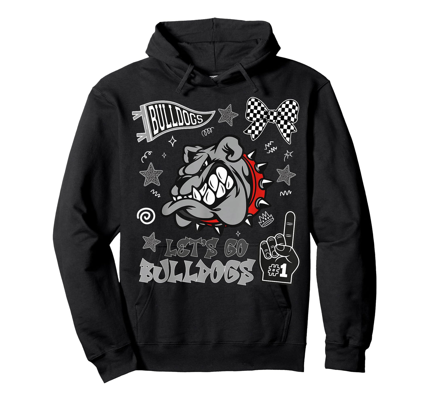 Bulldogs Mascot Back to School Team Spirit Sports Fan T-Shirt