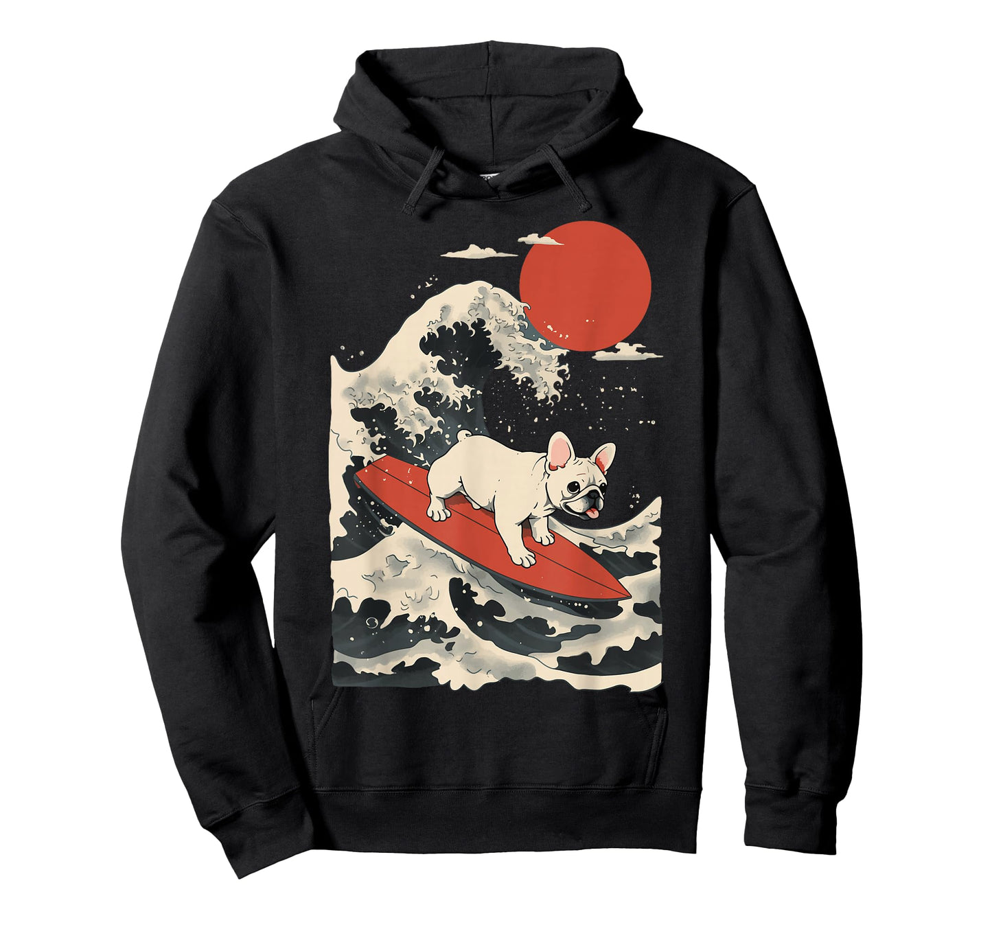 French Bulldog Surfing Japanese T-Shirt