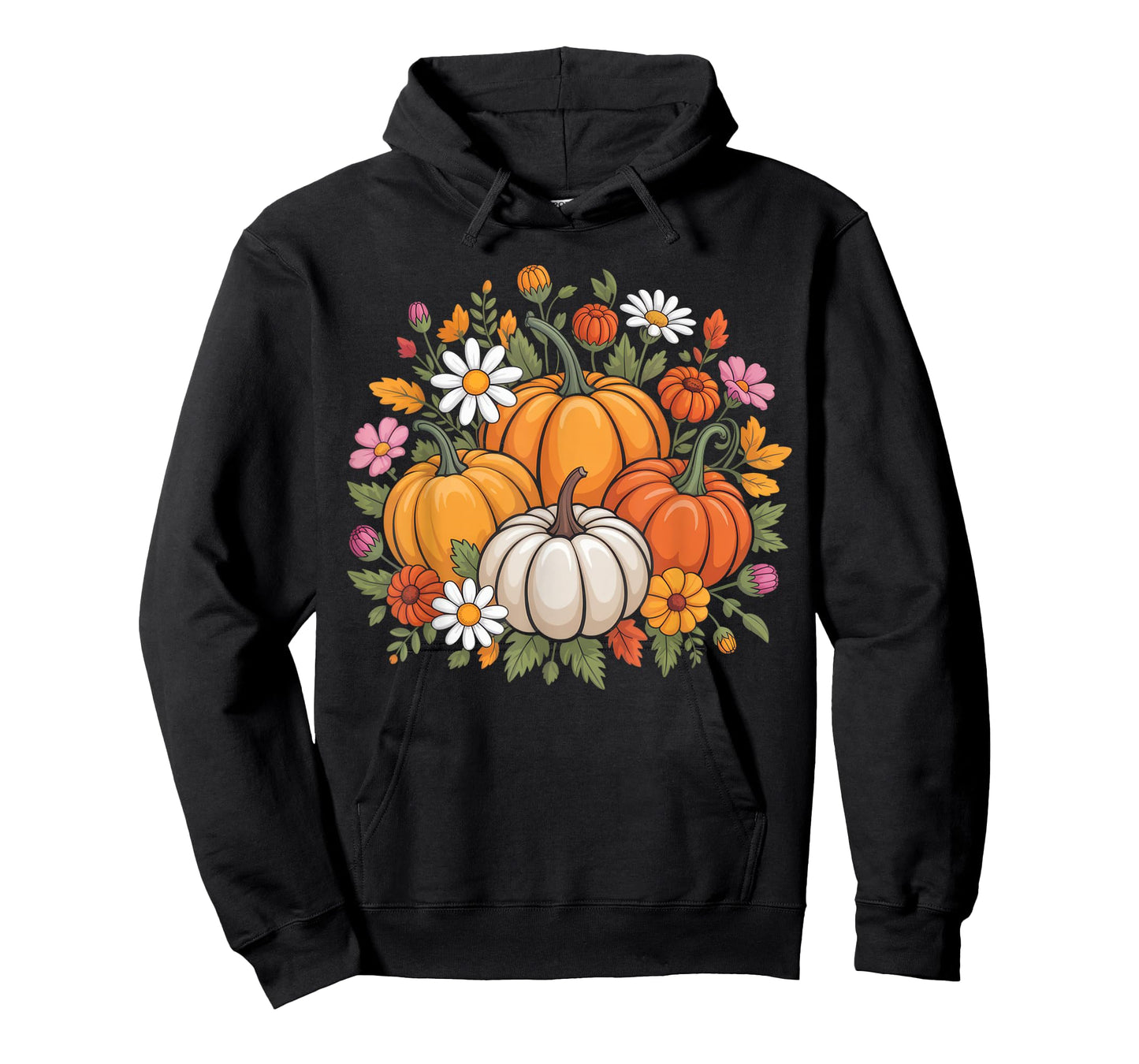 Autumn Harvest Pumpkins Floral Art for Nature Lovers T-Shirt