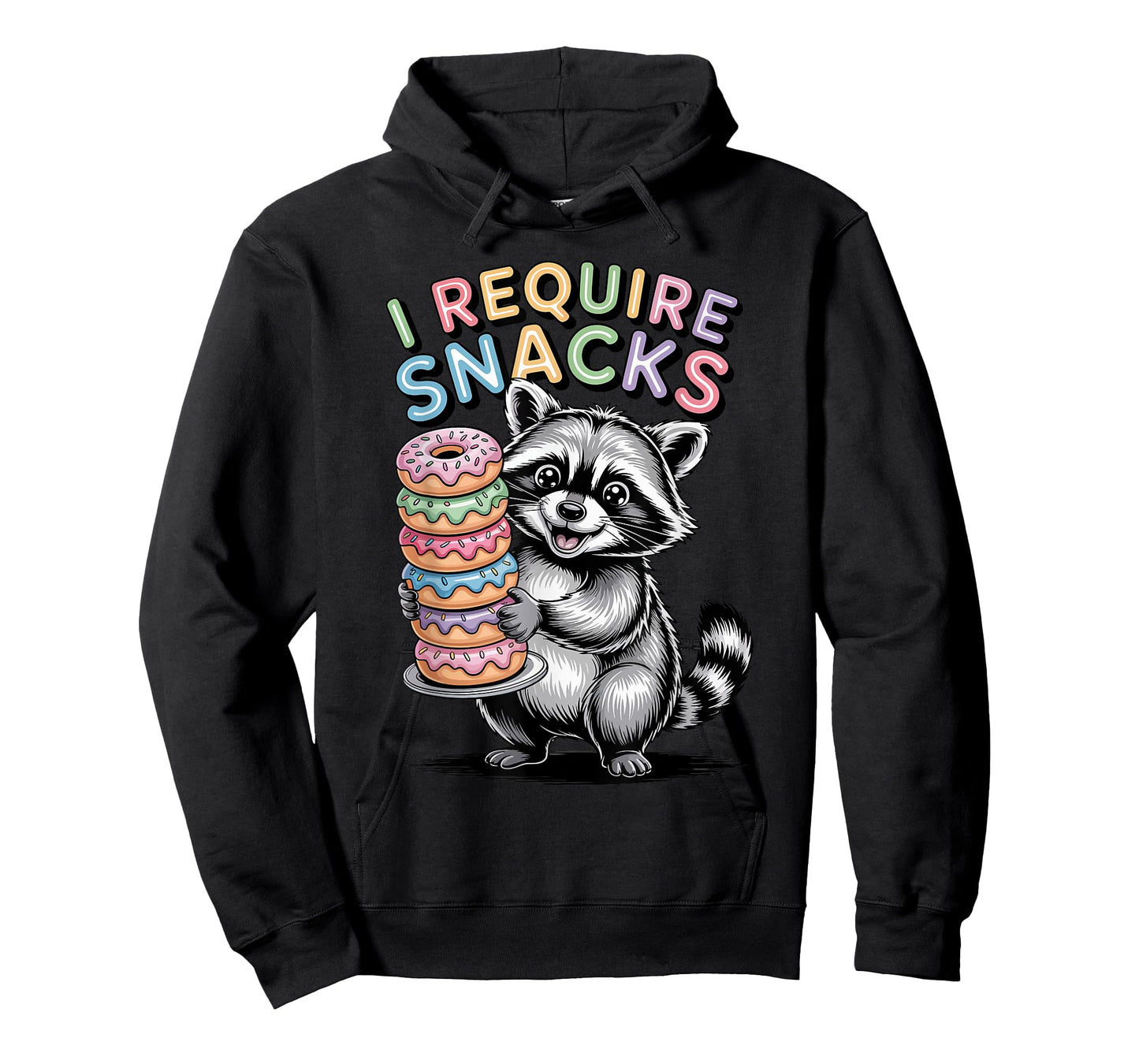 I Require Snacks Raccoon Shirt Funny Christmas Men Women T-Shirt