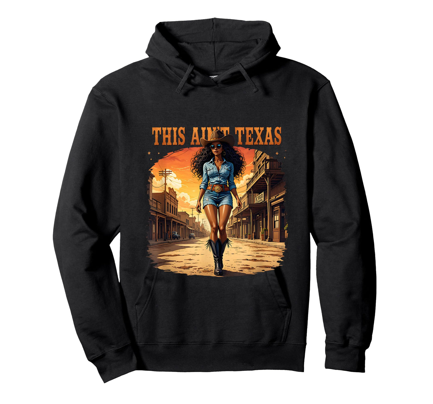 Melanin This Ain’t Texas African American Cowgirl Western T-Shirt